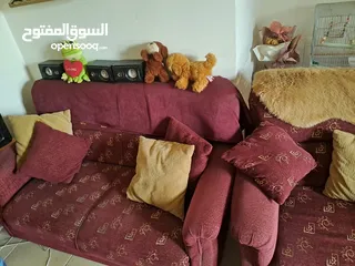  1 طقم كنب نظيف جدا بحاجه الى دراكلين فقط