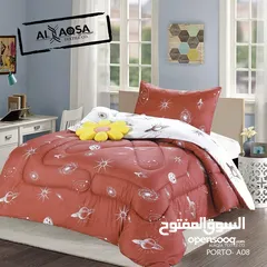  8 كمفورتر نفخ مفرد   3 قطع  شرشف وملف ووجه مخدة   مقاس الشرشف 160_220 مقاس الملف 90_200_30 نوم وراحة