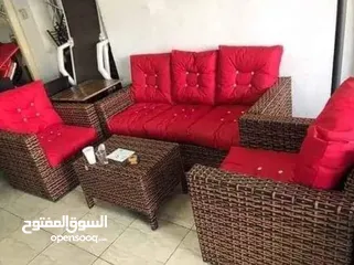  17 طقم راتان 5 مقاعد 125د شامل توصيل داخل عمان  يتوفر أطقم رتان سباعي  يتوفر جميع الالوان  راتان بيور