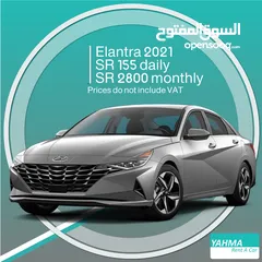  1 Hyundai Elantra 2021 for rent - Free delivery for monthly rental