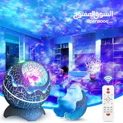 1 جهاز بيضة الديناصور مع اضائة ليزرية وصورت مدمج