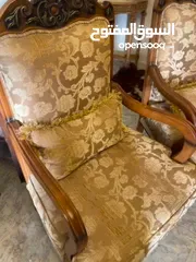  8 طقم كنب بحالة ممتازة مصري دمياطي حفر