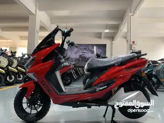  8 electric scooter red color fast speed 130kmh , with long range