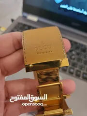  6 ساعة غوتشي7800L النسائية المصنوعة من الفولاذ المقاوم للصدأ والمطلية بالذهبGucci Gold Plated Stainles