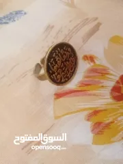  2 خواتم نحاس اصلي مع نقش كتابه