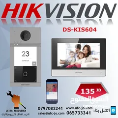  1 انتركم الفيديو الشبكي IP Intercom نوعDS-KIS604 Hikvision مع امكانية الشبك والتحكم عن طريق الموبايل