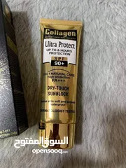  6 واقي الشمس الكولاجين الذهبي  رقم 1 في فلسطين   ULTRA PROTECT الاصلى Collagen الغ