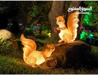  5 زيّن حديقتك بسحر الطبيعة تمثال سنجاب بالحجم الكبير التمثال في وضعيتين مصنوع من راتنج البوليريسين
