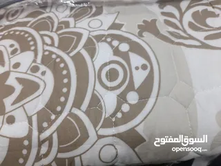  1 مفرش لون : بني نفرين210/230