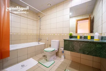  14 دبي لاند SKYCOURT  غرفة وصالة  مفروشة  سوبرلوكس مع بلكونه-إيجار شهري شامل
