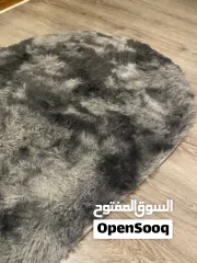  2 سجادة فرو رصاصية