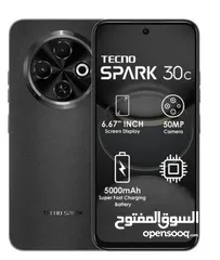  8 تلفون tecno spark30c , جديد غير مستخدم ابدًا بالكرتونه 128GB , 8GB(Ram )