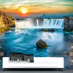  17 ورق الحائــــــــــــط ال 3D القطعـــــــــه الواحــــــــده بدون فواصل تصميمات مختلفة مع إمكانية ا