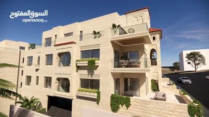  3 شقة طابق اول 206 مع بلكونه 15 بنظام ذكي و تدفئة تحت البلاط خلف مدارس العالمية بتشطيبات فندقية