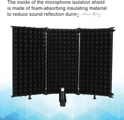  4 عازل صوت لتسجيل الصوت Recording Screen  3 Foldable Panels