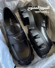  1 كندرة برادا  Monolith Prada loafer.