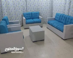  6 طقم رتان عرض خاص خمس مقاعد مع طاوله وسط فقط 115