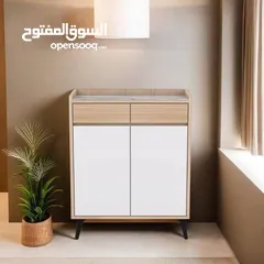 5 خزانة احذية بالشكل الجذاب والمميز لكل بيت أنيق تصميم خشبي انيق بلون بيج فاتح