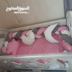  4 سرير اطفال خشب مستعمل