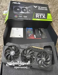  2 RTX Asus tuf gaming OC 3 fan   كرت بحالة الوكالة أن شاءالله ربي يطرح البركة لصاحب النصيب