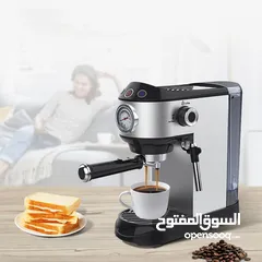  5 اكتشف متعة صنع قهوتك الاحترافية: ماكينة إسبريسو مع مطحنة بن يمنية بضمان عام!