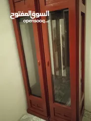  2 بوفيه طويل لون خمري