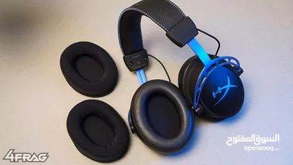  8 سماعة hyper x alpha s للبيع مستعمله بحاله جيده جدا هايبر اكس الفا س لون ازرق و اسود