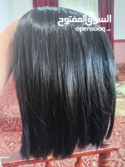 1 باروكة شعر لون اسود