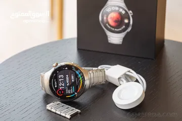  1 HUAWEI Watch 4 Pro - Silver, Titanium Strap ( Contact me on WhatsApp only)