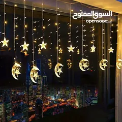  3 عرض بمناسبة قدوم رمضان حبال زينة مضيئة   الطول 3 متر   الارتفاع 1 متر