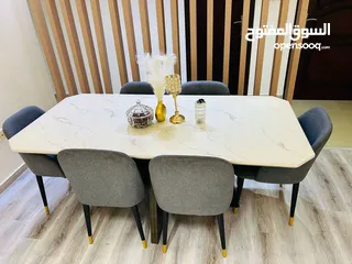  1 Dining Table with 6 Chairs