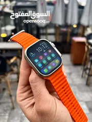  3 smart watch s9 ultra pro اسود ابيض برتقالي زيتي وخدلك بصة علي المميزات - شاشة كبيرة ذات 45 مم