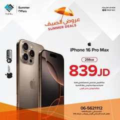  1 ‏iPhone 16 pro max 256GB  ‏256 GB    ‏NEW NO AVTIVE  جديد بالكرتونة