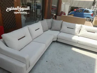  3 طقم كورنر فاخر جديد لغرفة جلوس او غرفة ضيوف حرف L مع ثنائية