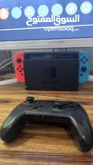  4 جهاز Nintendo switch استعمال بنت بحالة ممتازة مع pro controller واكسسوارات