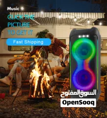  4 WGY-2366 Twin 6.5 "80W Portable JbI Trolley Speaker Party Wireless Subwoofer BlueTooth Speaker 2 Mic