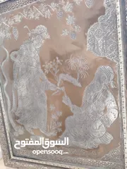  3 لوحة رباعيات الخيام من قصور اصفهان نحاس تلبيس فضه عليها اكثر من كيلو ونصف فضه قطع متحف نوادر النوادر