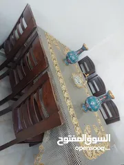  1 طاولة سفرة خشب زان فاخرة استعمال عرسان