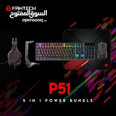  1 FANTECH P51 Power Bundle Gaming Keyboard and Mouse Combo اقوى عرض في الأردن سيت اب كامل بسعر نار