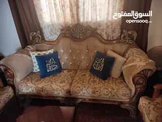  6 طقم كنب زان مكون 12 مقعد عباره عن طقمين