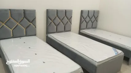  9 Brand New Single Bed With Mattress سرير مفرد مع فرشه جديد