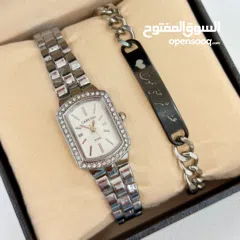  1 طقم ساعة واسوارة ستاتي  الحفر حسب الطلب