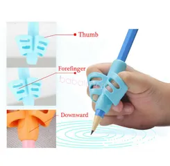 3 finger Grip Silicone Kid Baby Pen Pencil Holder @ 5 JD