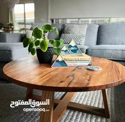  8 طاولات وسط وطاولات سفرة وطاولات تلفزيون خشب طبيعي بالكامل