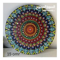  2 Handpainted dot mandala art