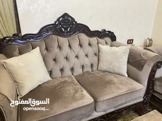  2 طقم كنب مستعمل بحالة الجديد