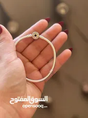  22 اساور باندورا الاصليه فضة و دهبي شامل الفل بكج