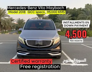  1 Mercedes-Benz V 250 Exclusive Bank financing is available / 2018 GCC specs / V4-2.2L engine / Perfec