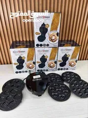  3 صانع الحلويات الأصلي – 4 قوالب  بانكيك • دونات • وافل • فشافيش... كل الحلويات بلمسة زر!