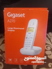  2 هاتف ارضي لاسلكي جديد بالكرتونه